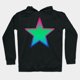 Bi+ Star (Poly Flag with Bi Flag outline) Hoodie